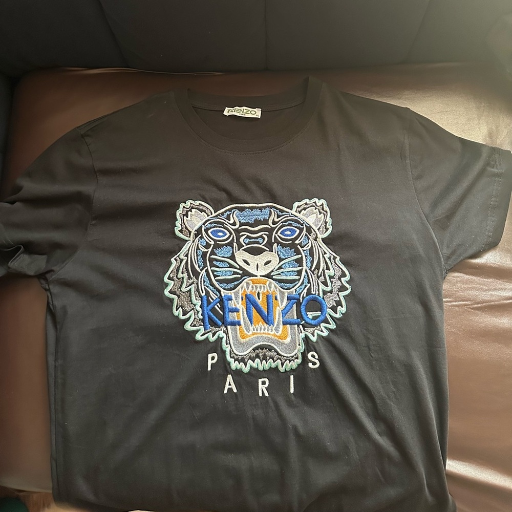 Kenzo Black Tiger Logo Short Sleeve Tee